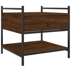 vidaXL Stolik kawowy, brązowy dąb, 50x50x50 cm