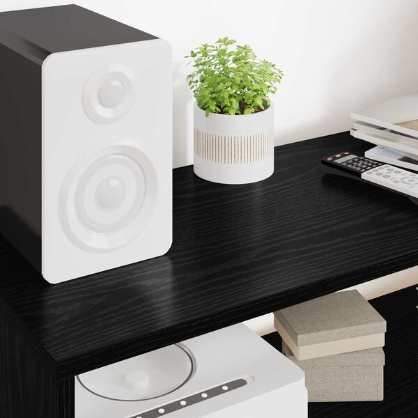 vidaXL Szafka pod telewizor Czarny Dąb 100 x 30 x 40 cm