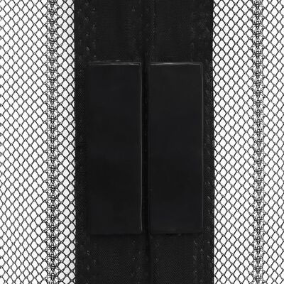 vidaXL Moskitiery na drzwi, 210 x 100 cm, 2 szt., z magnesem, czarne