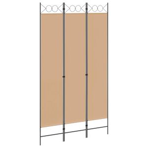 vidaXL 3-panelowy parawan Beżowy 120 x 220 cm tkanina