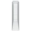 vidaXL Kosze gabionowe, 2 szt, 400x50x200/220 cm, galwanizowane żelazo