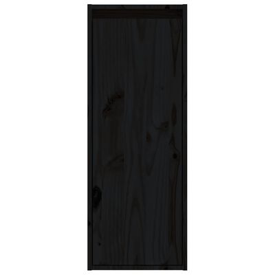 vidaXL Szafka ścienna, czarna, 30x30x80 cm, lite drewno sosnowe