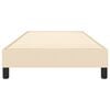 vidaXL Ł&oacute;żko kontynentalne, kremowe, 100x200 cm, obita tkaniną