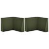 vidaXL Mur oporowy 2 szt. 50 x 50 x 40 cm Stal Oliwkowy zielony