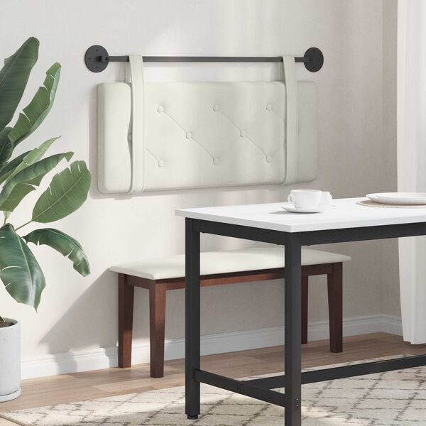 vidaXL Wisząca Głowa Kremowy 110 x 55 x 5 cm Aksamit