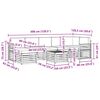 vidaXL Zestawy sof 8 pcs Naturalny i Kremowy Lite Drewno Akacji