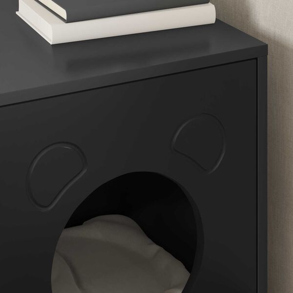 vidaXL Koty Dom Czarny 42,5 x 40 x 53 cm Materiał drewnopochodny