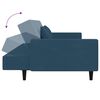 vidaXL 2-osobowa kanapa, 2 poduszki, niebieska, aksamitna