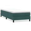 vidaXL Łóżko typu Box Spring bez materaca Ciemnozielone 90x220 cm
