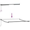 vidaXL Markiza zwijana Jasnoszary 350 x 250 cm Poliester i aluminium