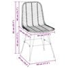 vidaXL Krzesło jadalniane 2 pcs Naturalny 44.5 x 55 x 85 cm