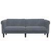 vidaXL Sofa 3-osobowa, ciemnoszara, tapicerowana aksamitem
