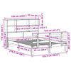 vidaXL Ł&oacute;żko z regałem, bez materaca, woskowy brąz, 120x190 cm, sosna