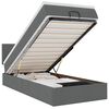 vidaXL Ł&oacute;żko Ottoman z materacem i LED, ciemnoszary, 80x200cm, tkanina