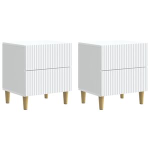 vidaXL Szafka Nocna 2 pcs Biały 43 x 34,5 x 48 cm Drewno inżynieryjne