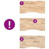 vidaXL Blat biurka, surowe, 100x50x2,5 cm, lite drewno dębowe