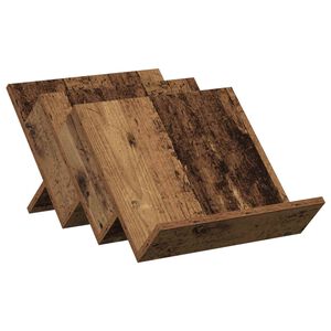 vidaXL Regał na gazety z p&oacute;łką Stare drewno 53 x 40 x 28,5 cm