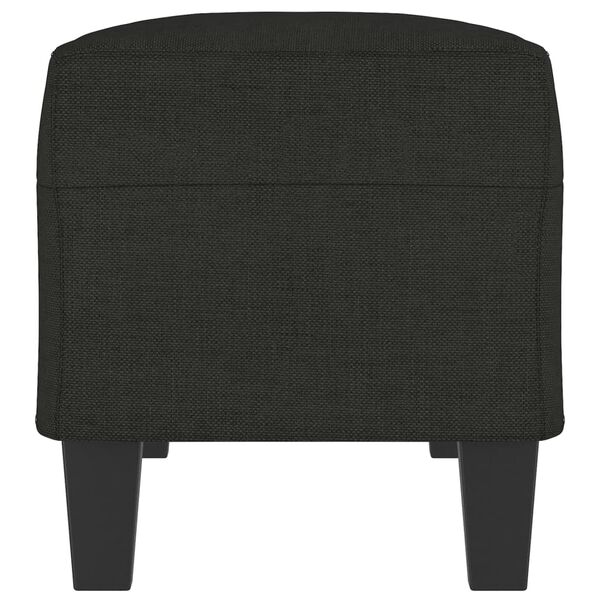 vidaXL Ławka, czarna, 100x35x41 cm, tapicerowana tkaniną