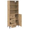 vidaXL Highboard z szufladą Dąb rzemieślniczy 69,5 x 34 x 180 cm