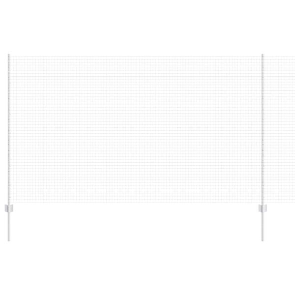 vidaXL Ogrodzenie z słupkiem Srebrny 1,4 x 10 m Stal