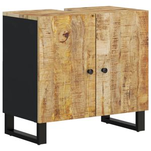 vidaXL Szafka umywalkowa, 62x33x58 cm, mango i materiał drewnopochodny
