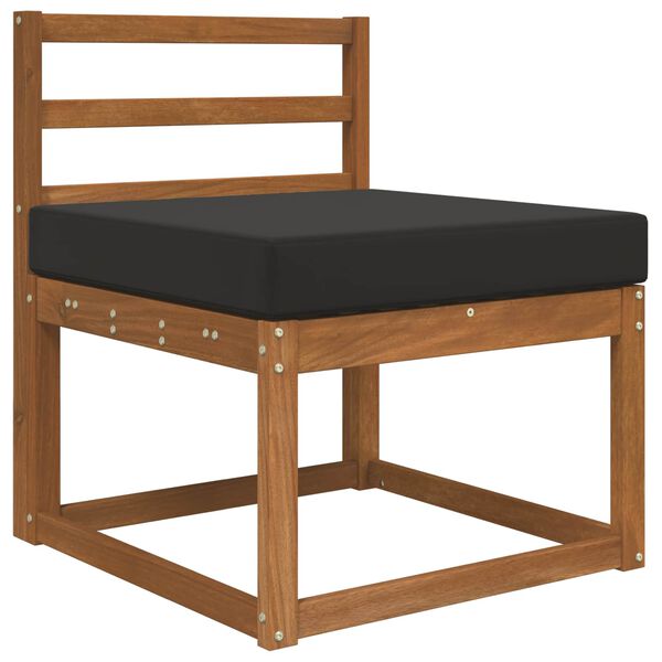 vidaXL Poduszka do sofy na zewnątrz Czarny 60 x 60 x 8 cm Poliester