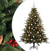 vidaXL Sztuczna choinka z bombką 210 cm 300 LED Ciepła biel