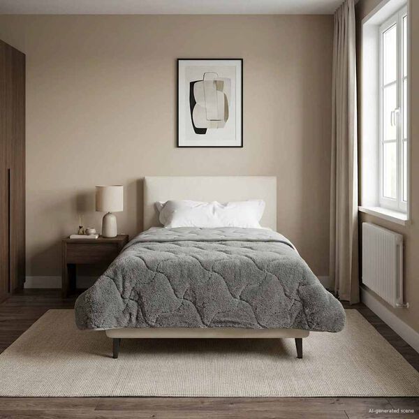 vidaXL Kołdra na cały rok Kwiłtowany Antracyt 140 x 220 cm