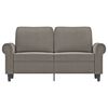 vidaXL Sofa 2-osobowa, jasnoszara, 120 cm, tapicerowana aksamitem