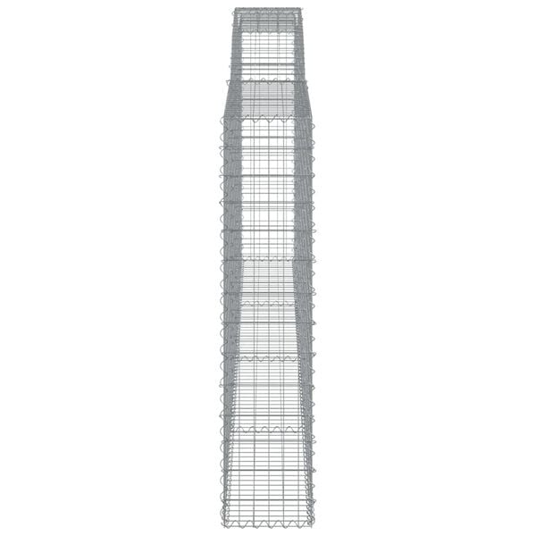 vidaXL Łukowaty kosz gabionowy 400x30x140/160 cm, galwanizowane żelazo