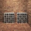 vidaXL Regał na wino 2 pcs Biały 56 x 25 x 56 cm Lite drewno sosnowe