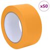 vidaXL Taśmy Maska Malarska 50 pcs Ż&oacute;łty 50mm x 50m Papier
