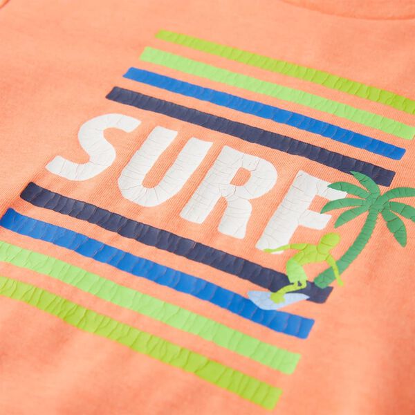 Koszulka dziecięca, neonowy pomarańcz, 104