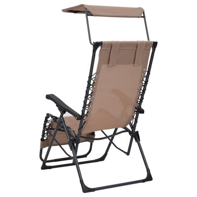 vidaXL Składane krzesła tarasowe, 2 szt., tworzywo textilene, taupe