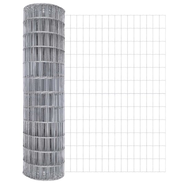 vidaXL Ogrodzenie Euro Srebrny 1.2 x 10 m