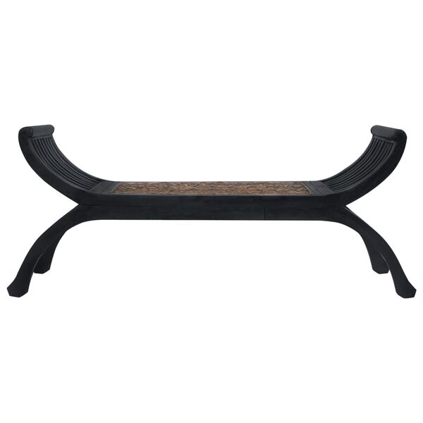 vidaXL Ławka, 120 cm, ciemnobrązowa, abaka