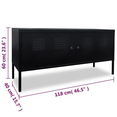 vidaXL Szafka pod telewizor, 118 x 40 x 60 cm, czarna