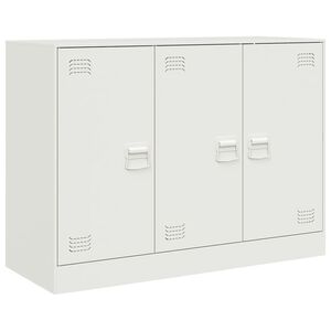 vidaXL Szafka, biała, 99x39x73 cm, stal