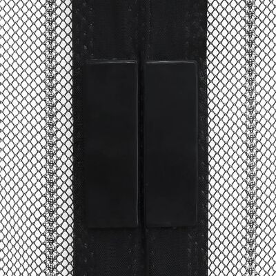vidaXL Moskitiera na drzwi z magnesami, 2 szt., czarna, 230x160 cm