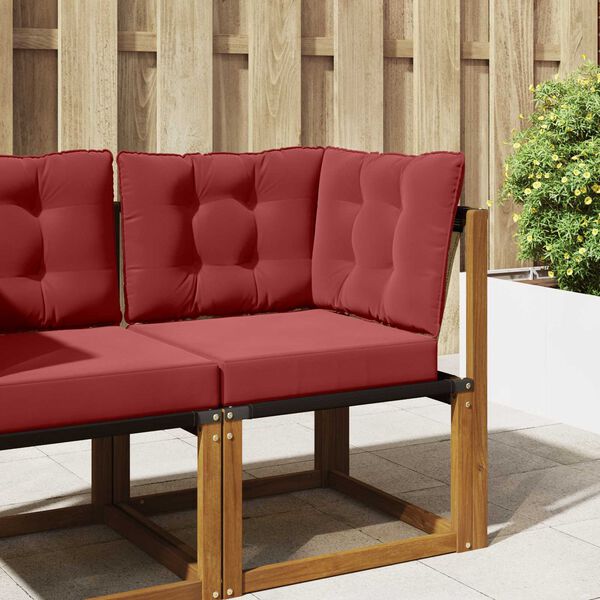 vidaXL Poduszka do sofy na zewnątrz 3 pcs czerwone wino Poliester