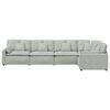 vidaXL Sofa modułowa z poduszkami aksamitna jasnoszara