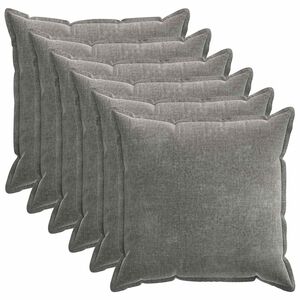vidaXL Poszewka na poduszkę 6 pcs HOUTEN ciemnoszary 70 x 70 cm