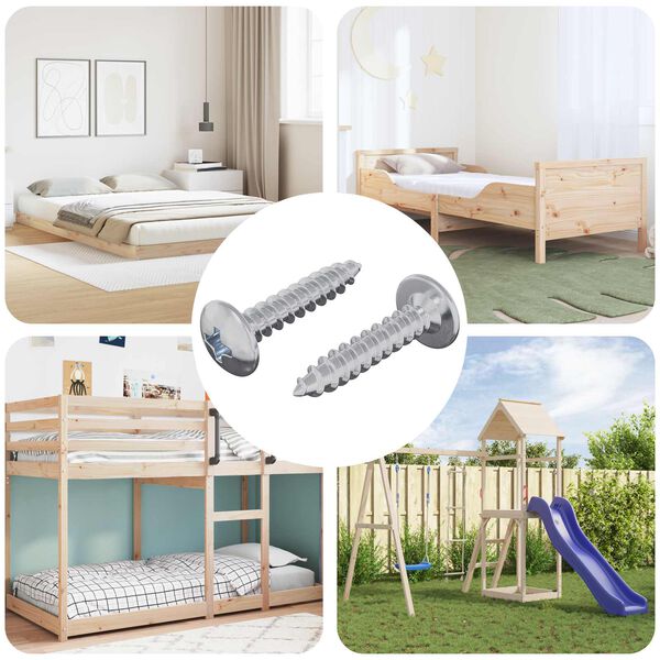 vidaXL Wsuwany gw&oacute;źdź 2 pcs Powlekana cynkiem 4 x 20 mm Stal