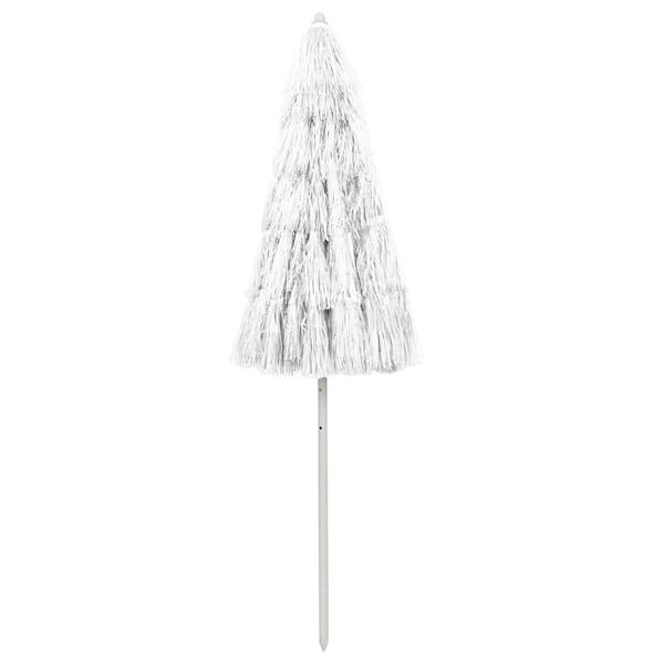 vidaXL Parasol plażowy w hawajskim stylu, biały, 240 cm