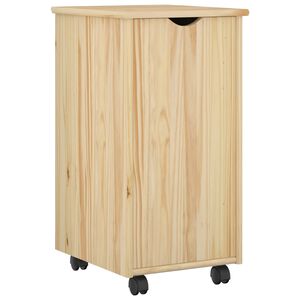 vidaXL Rolkowa szafka Brązowy 34 x 39 x 65,5 cm Lite drewno sosnowe