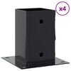 vidaXL Podstawy słupk&oacute;w kwadratowe 4 szt. Antracyt 81x81 mm