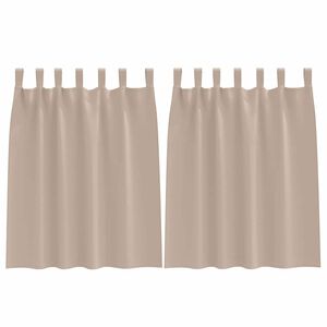 vidaXL Firany blackout z k&oacute;łkami 2 szt. Szarobeżowy 140 x 140 cm