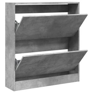 vidaXL Szafka na buty, szarość betonu, 80x21x87,5 cm