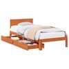 vidaXL Ramka ł&oacute;żka Z zagł&oacute;wkiem 3 pcs Woskowy Brąz Lite drewno sosnowe