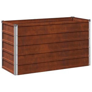 vidaXL Podniesione Ł&oacute;żko Ogrodowe Rdzawy 100 x 40 x 55 cm tektura